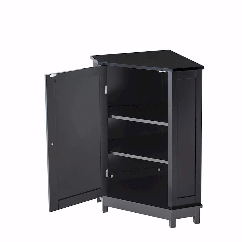 Triangle Corner Bathroom Storage Cabinet with Adjustable Shelf